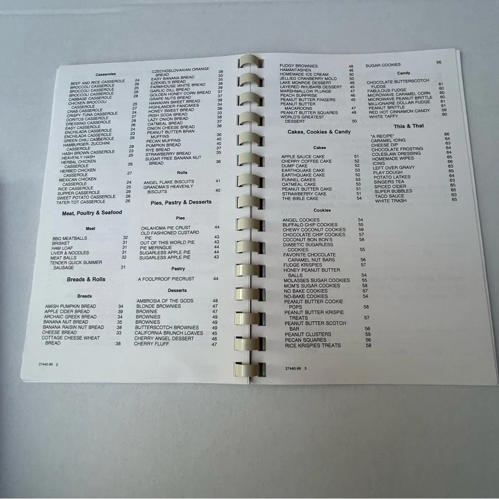 Heavenly Recipes Cookbook Church Of The Nazarene Chanute KS Vintage 1999 Spiral